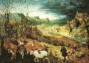 Pieter Bruegel hjorden drives hem ,oktober eller november oil painting